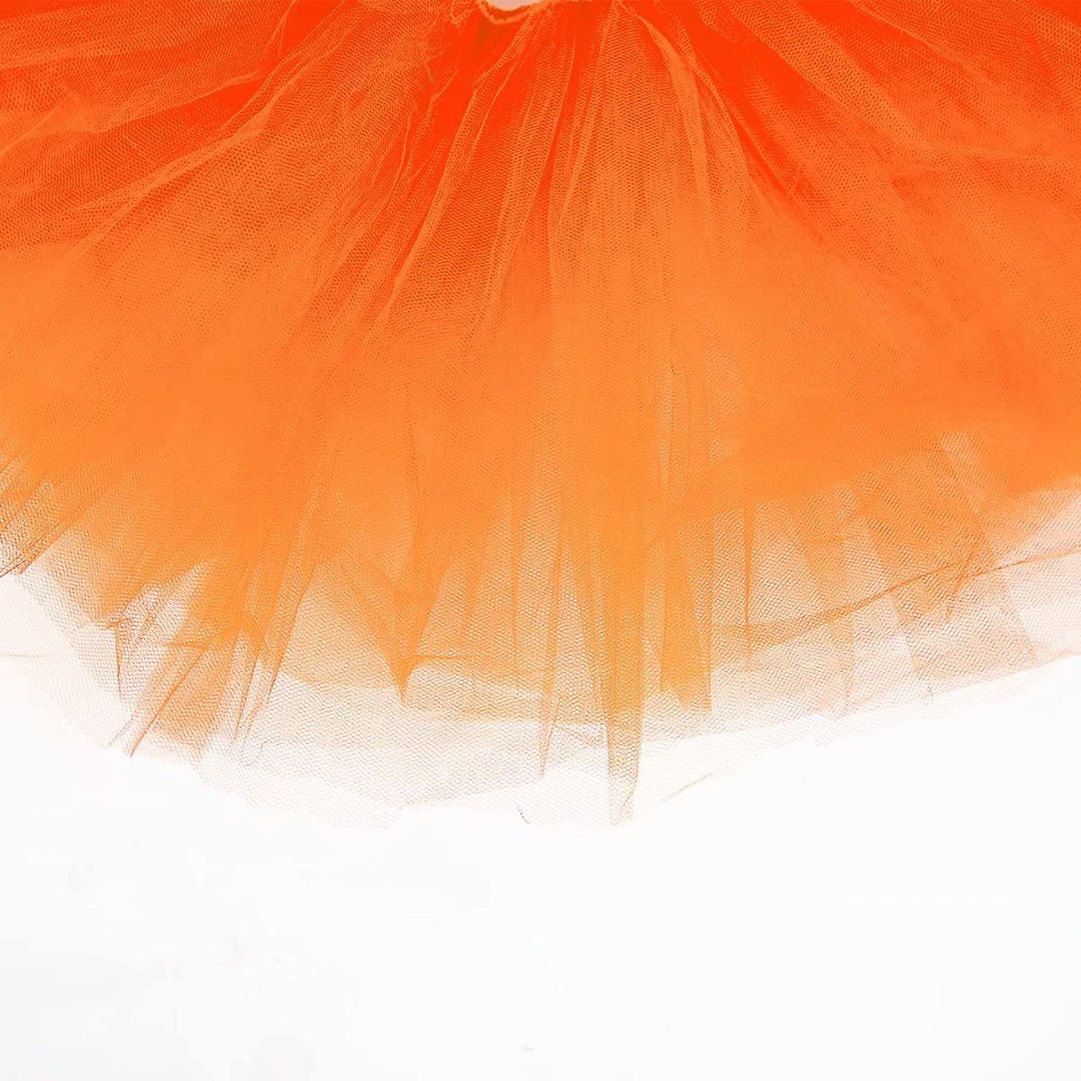 Emeca Women's 6 Layered Short Party Festival Costume Tulle Tutu Skirt Orange