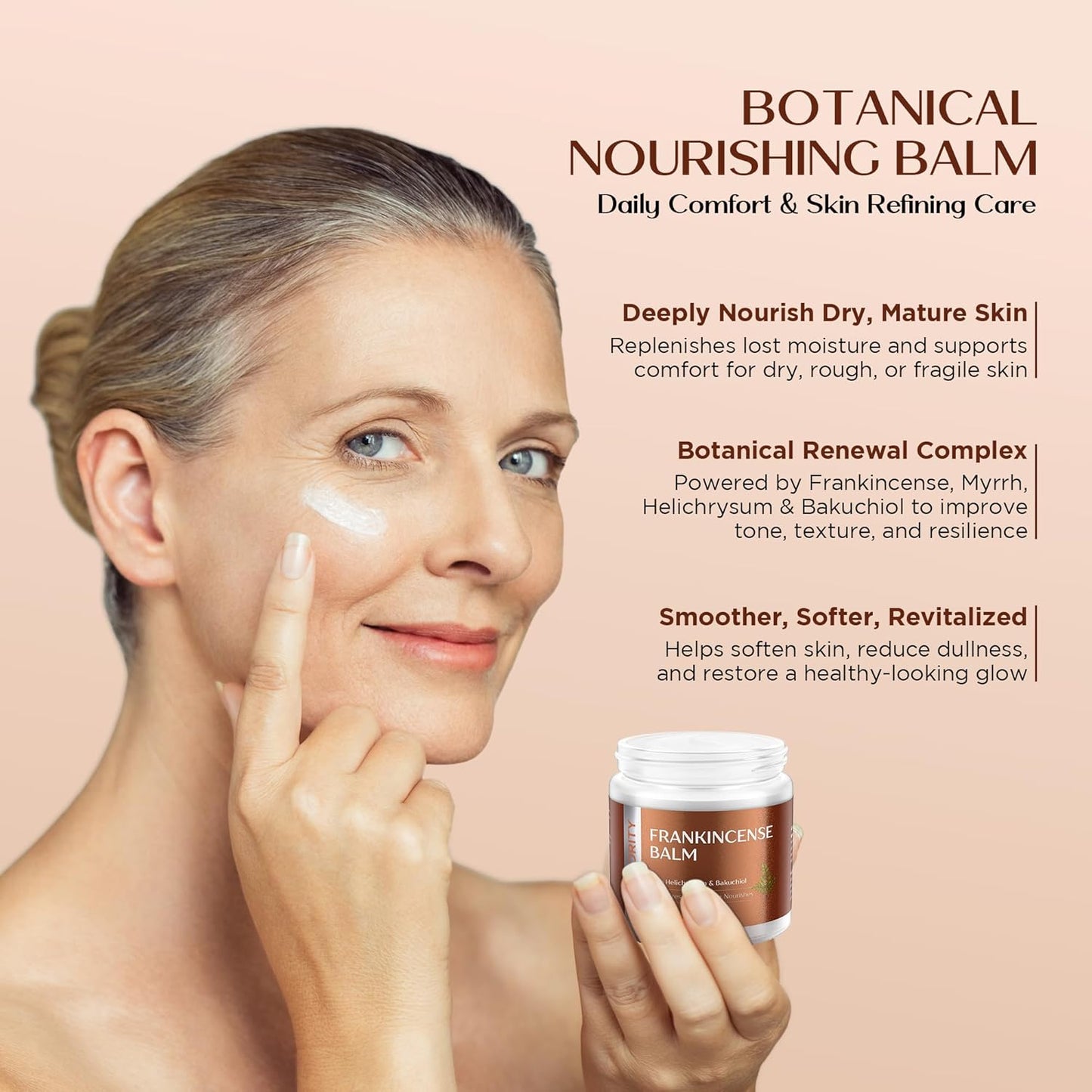 Vigority Frankincense Balm - Restorative Moisturizer for Dry, Mature Skin | Hydrates & Revitalizes - 3.4 oz