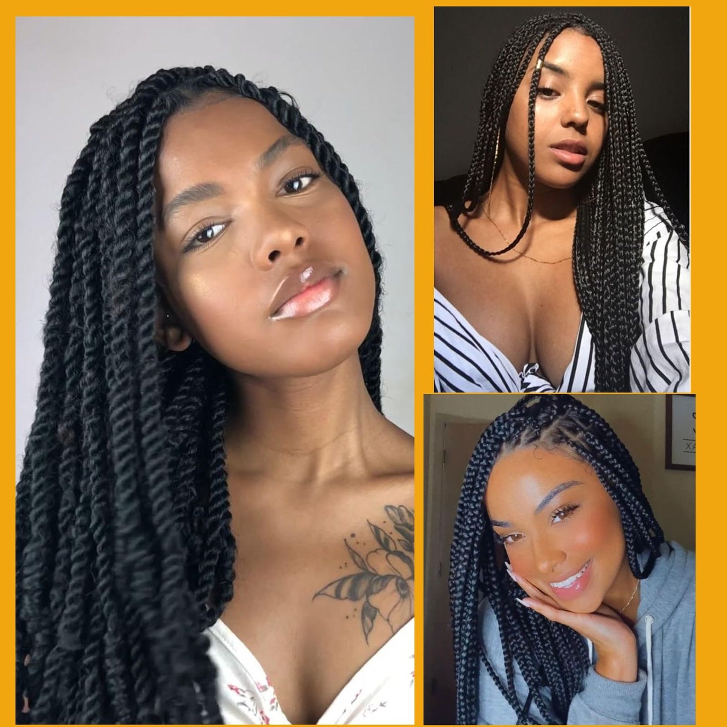 Pre-stretched Braiding Hair, Original Braid Hair Extensions, Hot Water Setting Crochet Hair Braids, Yaki Texture Easy Braiding Hair (24''-pack of 8, 99J)