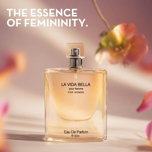 La Vida Bella Perfume by A CENTER - 3.4oz Eau de Parfum Spray | Floral & Sweet Fragrance with Iris, Patchouli, Vanilla & Spun Sugar