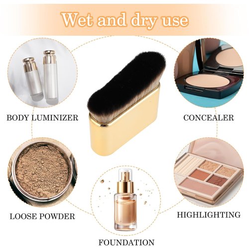 Divina Vitae Self Tan Brush - Soft Portable Body Makeup Brush for Flawless Tanning (Gold)