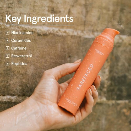 Barefaced Hydrating Lotion - Oil-Free Lightweight Face Moisturizer with Niacinamide & Hyaluronic Acid | 1.7 Fl Oz for Soft, Balanced Skin