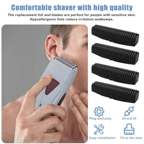 Babyliss Updated 4-Pack Foil Shaver Replacement Blades | Precision Cutting for Smooth Shaves