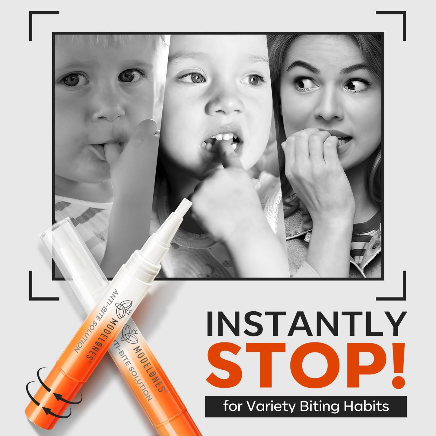 modelones Nail Biting Treatment for Kids Stop Biting Pen Bitter Nail Biting Prevention for Kids Thumb Sucking Deterrent Quick Dry No Bite Nail Polish Nail Repair for Damaged Nails Care 0.24 Fl Oz