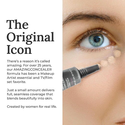 AmazingCosmetics Amazing Concealer - Full Coverage, Long-Wear Makeup for Dark Circles & Blemishes | Skin-Like Finish