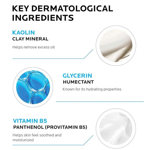 La Roche-Posay Effaclar Clarifying Clay Face Mask - Unclogs Pores & Controls Shine for Oily Skin