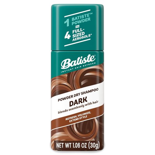 Batiste Dry Shampoo - Oil-Absorbing Formula for Dark Hair | Instant Refresh, TSA Compliant (1.06 oz)