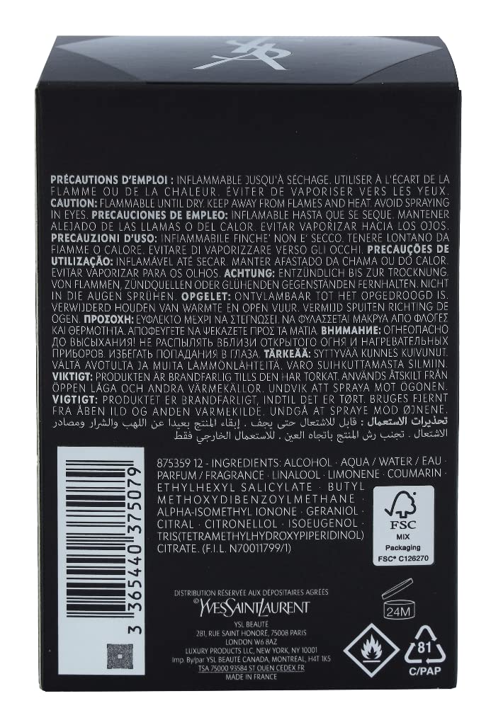 Yves Saint Laurent La Nuit De L'Homme EDT Spray for Men - 3.3 oz | Captivating & Elegant Fragrance