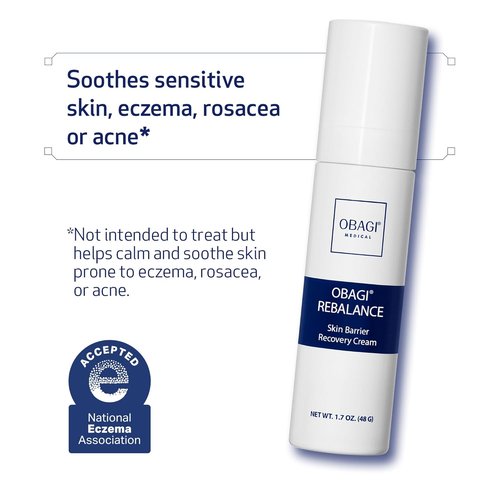Obagi Rebalance Skin Barrier Recovery Cream - Soothing Probiotic Moisturizer for Sensitive Skin | 1.7 oz