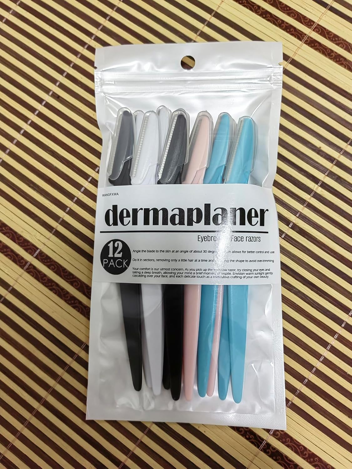 Skiennix Dermaplane Razor - 12-Piece Eyebrow & Face Hair Removal Tool Set for Smooth Skin