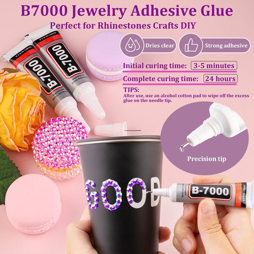 25000Pcs Resin Rhinestones for Crafting, Dark Purple AB 2-6mm Mixed Sizes Non Hotfix Flatback Gems with 1Pcs Glue, Bedazzling Crystal for DIY Craft Clothing Mugs Tumblers Shoes Fabric Decor Nail Art