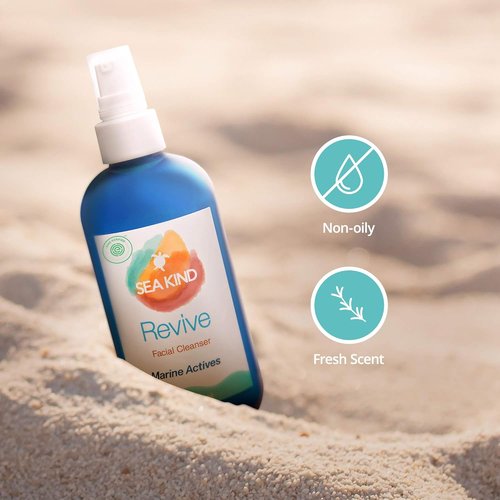 Revive Facial Cleanser - Natural Face Wash with Marine Actives & Aloe Vera | Gentle & Vegan, 8 fl oz