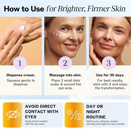 LilyAna Naturals Eye Cream - Anti-Aging Formula for Dark Circles & Puffiness | 1.7 oz - Made in USA