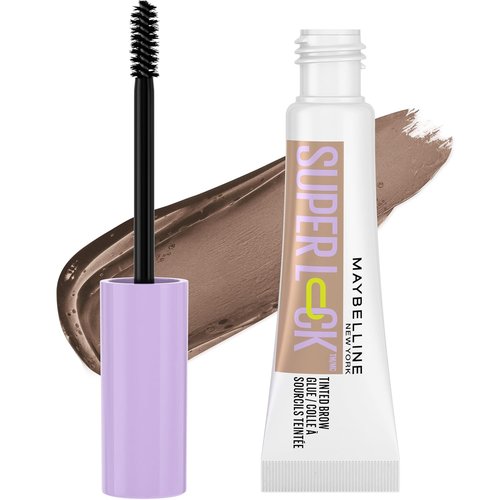 Maybelline Super Lock Brow Glue - Waterproof Tinted Eyebrow Gel for 24HR Hold, Taupe, 1 Count