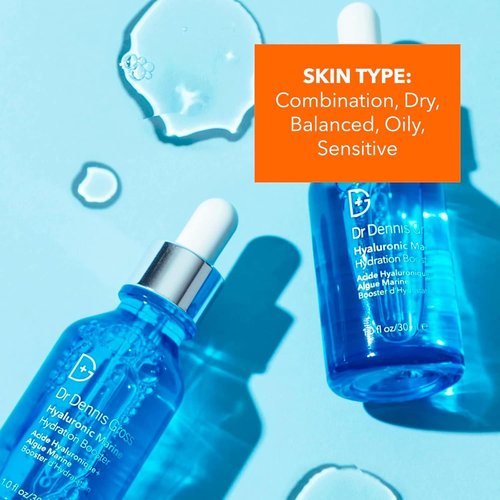Dr. Dennis Gross Hyaluronic Marine™ Hydration Booster - Revitalize Dehydrated Skin, 1 fl oz