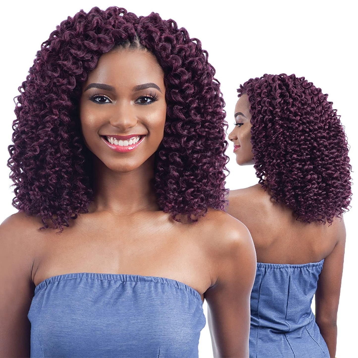 FreeTress Synthetic Hair Crochet Braids 2X Soft Baby Wand Curl (3-pack, 4)