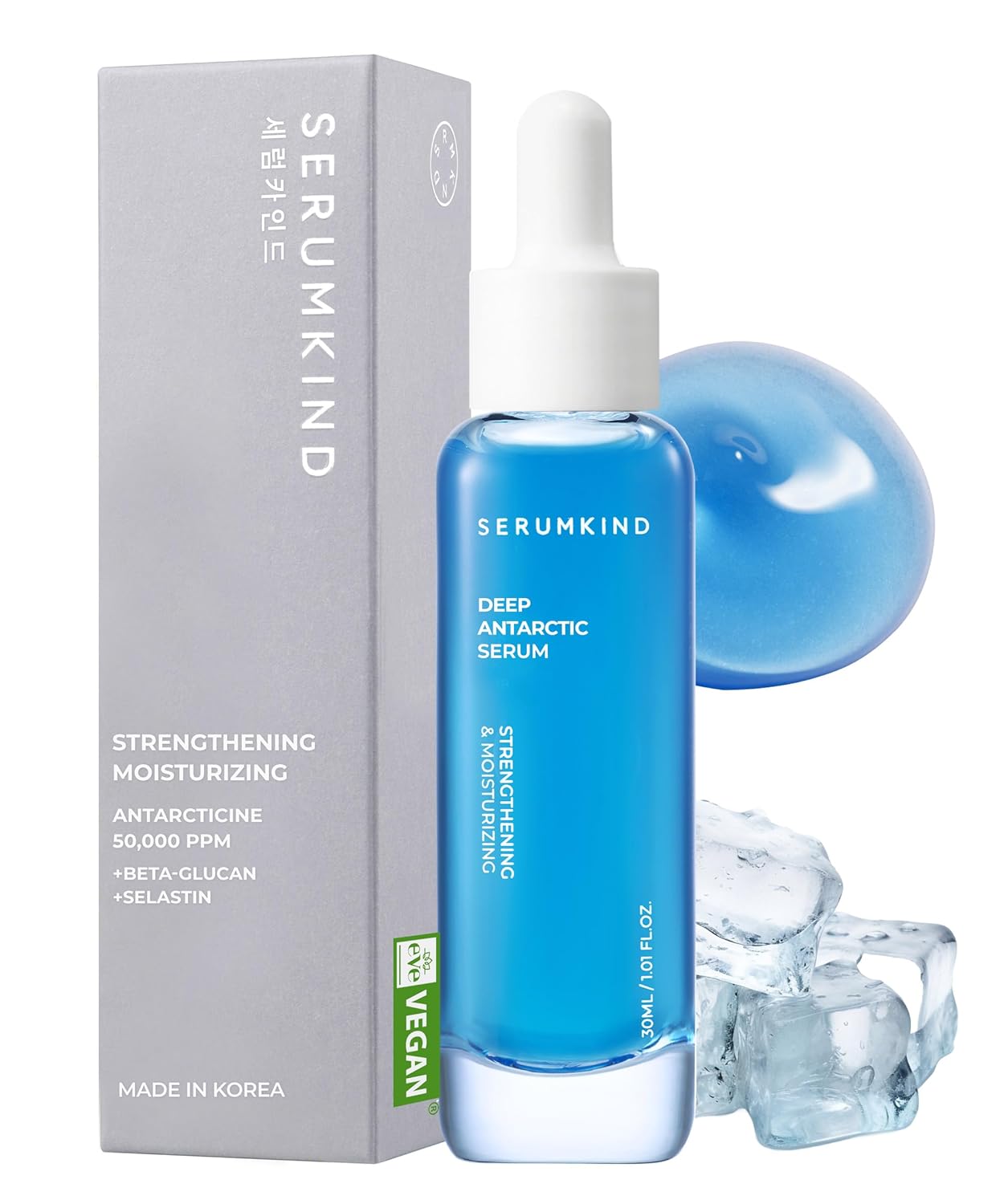 SERUMKIND Deep Antarctic Serum - Lifting & Plumping Korean Skincare with Antarcticine™ - Vegan & Cruelty-Free - 1.01 fl. oz.