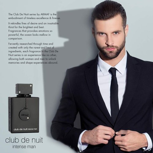 ARMAF Club De Nuit Intense Man EDT - Bold Fragrance for Men | 3.6 Fl Oz, Black Packaging