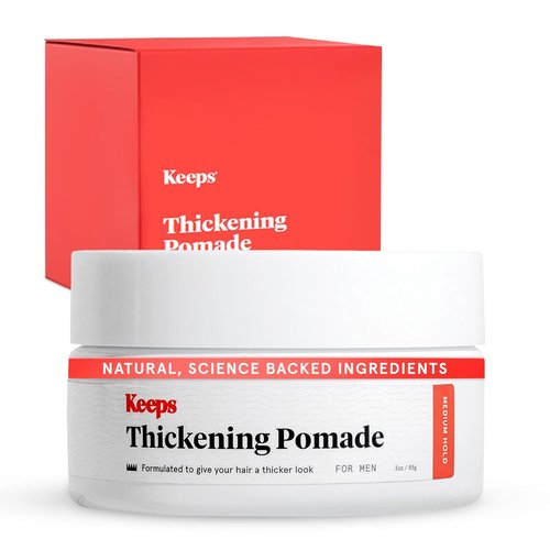 **Keeps Thickening Pomade for Men - Medium Hold Styling with Matte Finish - Travel Size 3 Oz**