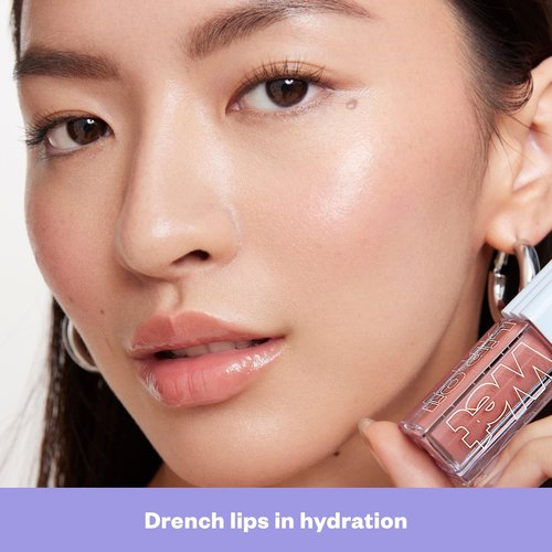 Kosas Wet Lip Oil Gloss - Hydrating Lip Plumping Treatment with Hyaluronic Acid & Peptides, Non-Sticky Finish (Unhooked)