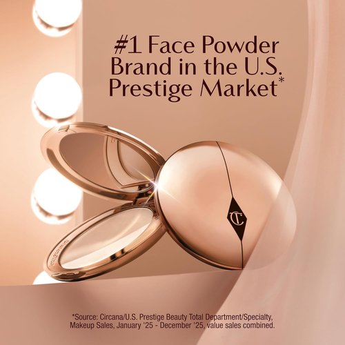 Charlotte Tilbury Airbrush Flawless Finish Setting Powder - Pore-Blurring Formula for Shine Control | Soft-Focus Effect