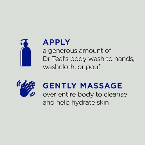 Dr Teal's Body Wash - Pure Epsom Salt & Cannabis Sativa Hemp Seed Oil | 24 Fl Oz (Pack of 4)