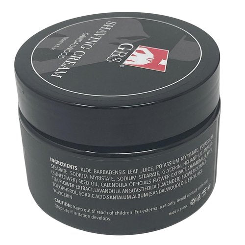 G.B.S Sandalwood Shaving Cream - Hydrating Formula for Sensitive Skin | Close, Smooth Shave, 1 Pack