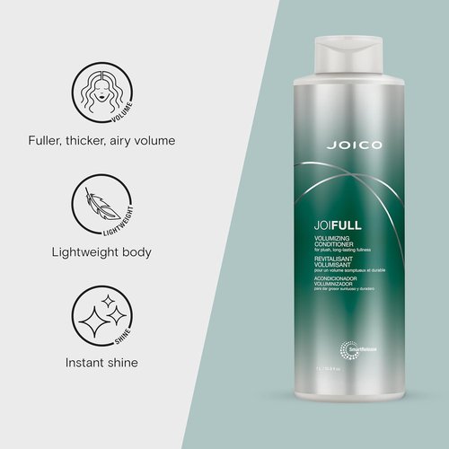 Joico JoiFULL Volumizing Conditioner - Boost Body & Shine for Fine, Thin Hair | Long-Lasting Fullness