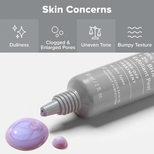 Paula's Choice Face Exfoliant Peel - 25% AHA + 2% BHA Treatment for All Skin Types | Fragrance-Free, 1 Oz