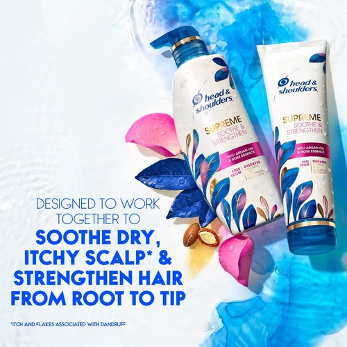 Head & Shoulders Supreme Conditioner - Sulfate-Free Argan Oil Formula | Anti-Dandruff Treatment, 28.2 fl oz