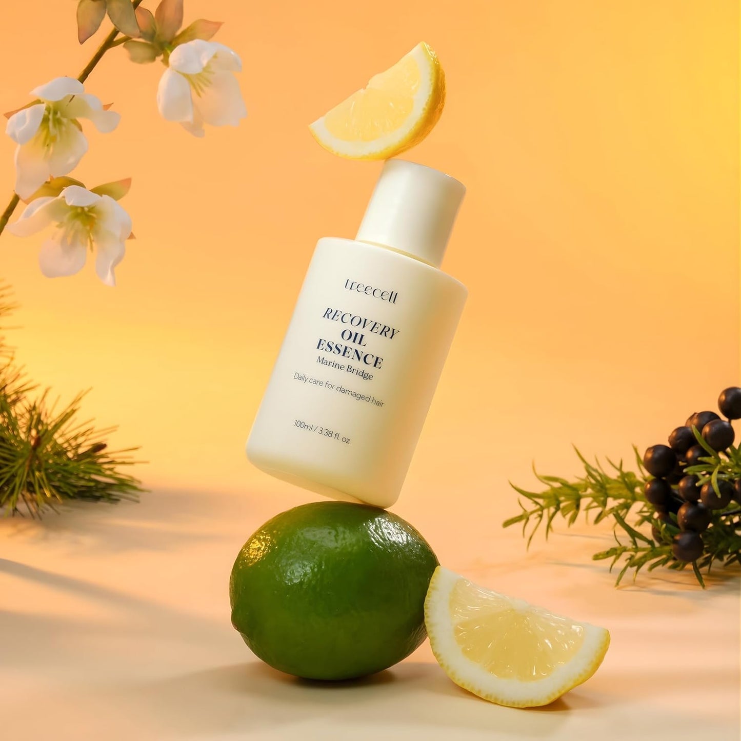 Treecell Recovery Oil Essence - 3.4 Fl Oz | Protects Hair from Pollution & UV Rays | Intensive Care for Dry, Damaged Hair