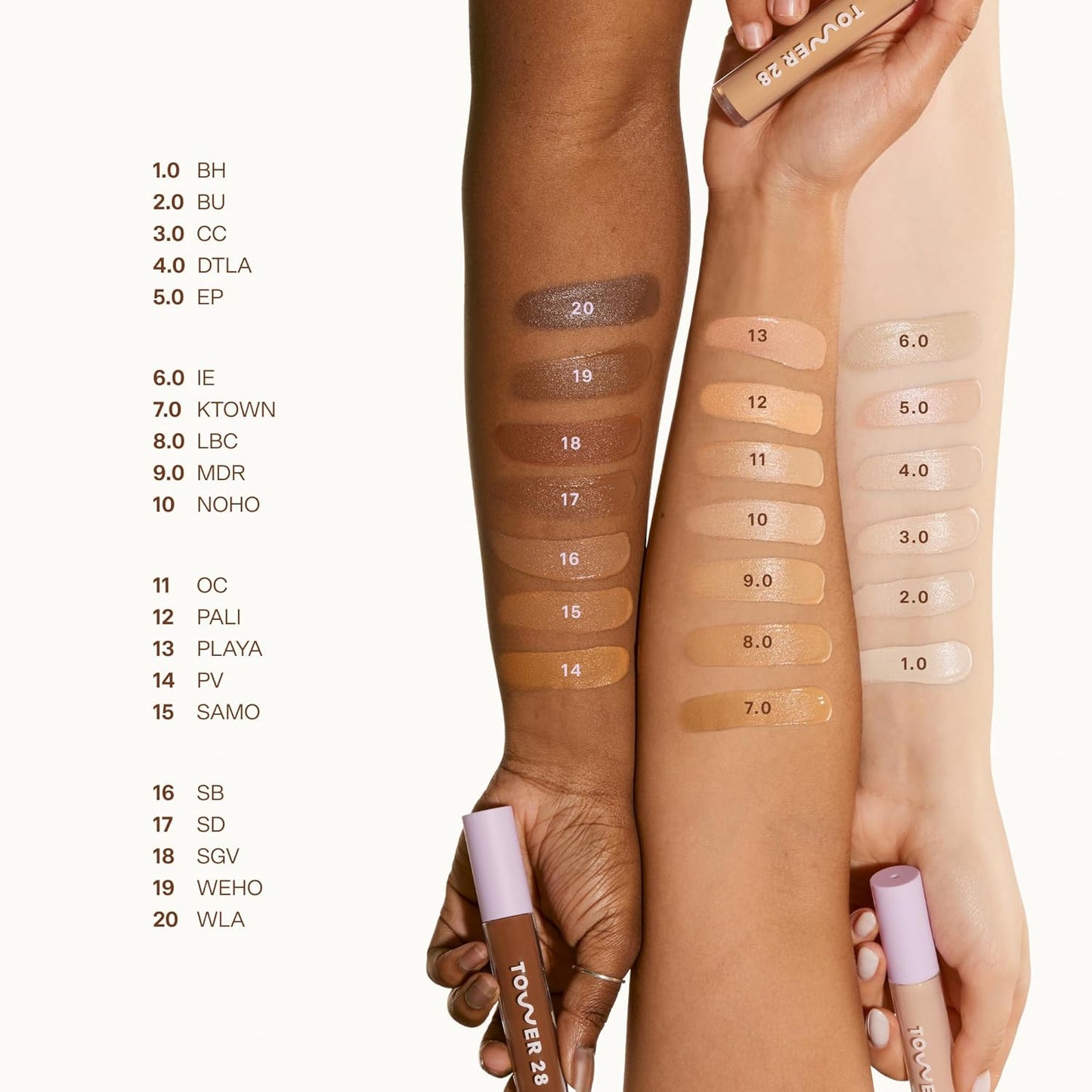 Tower 28 Swipe Serum Concealer - Hydrating Medium-Full Coverage + Under Eye Brightener - 11 Tan/Medium Warm (0.22 oz)