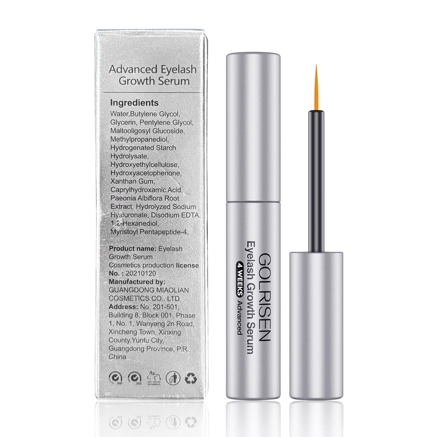 Skiennix Eyelash Growth Serum - Advanced Myristoyl Pentapeptide-4 Formula for Thicker, Longer Lashes | 4ml