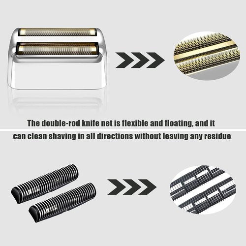 BaBylissPRO Shaver Replacement Foil & Cutters - Precision Fit for Double FXFS2 | Silver