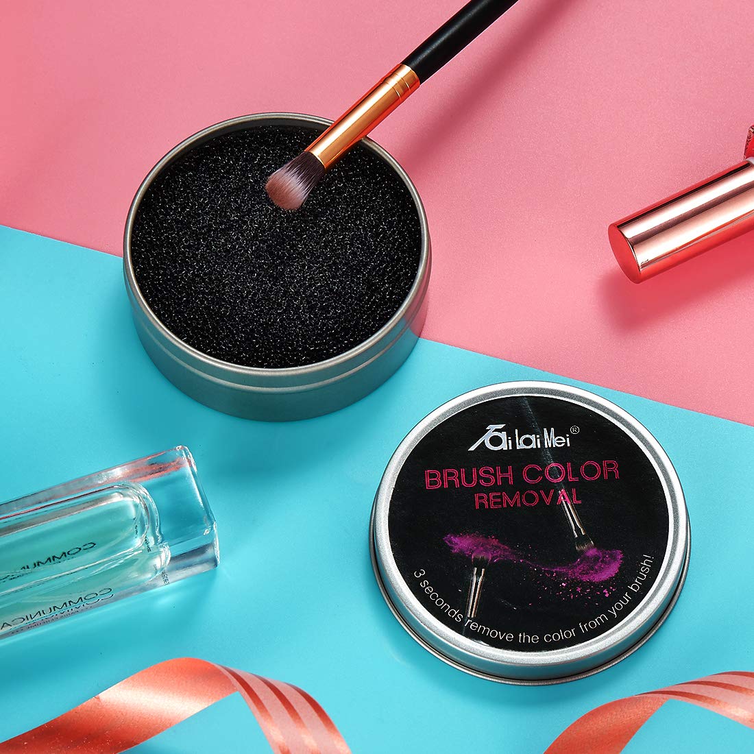 TailaiMei Makeup Brush Cleaner Sponge - Effortlessly Remove Makeup Without Water or Chemicals | 2 Pack