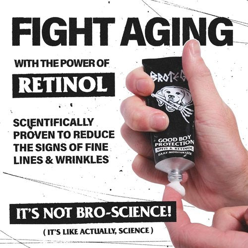 Brotege Daily Anti-Aging Face Moisturizer for Men - SPF 15 Sunscreen & Retinol | Fragrance-Free, Non-Greasy Formula