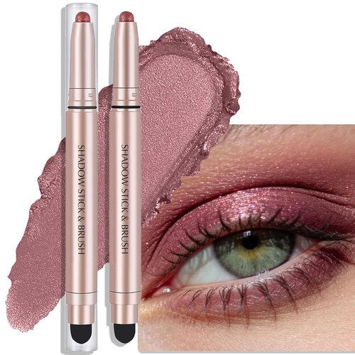 Regine Switzerland Burgundy Cream Eyeshadow Stick - Dual-Ended Long-Lasting Shimmer Pencil | Crease-Proof & Easily Blendable