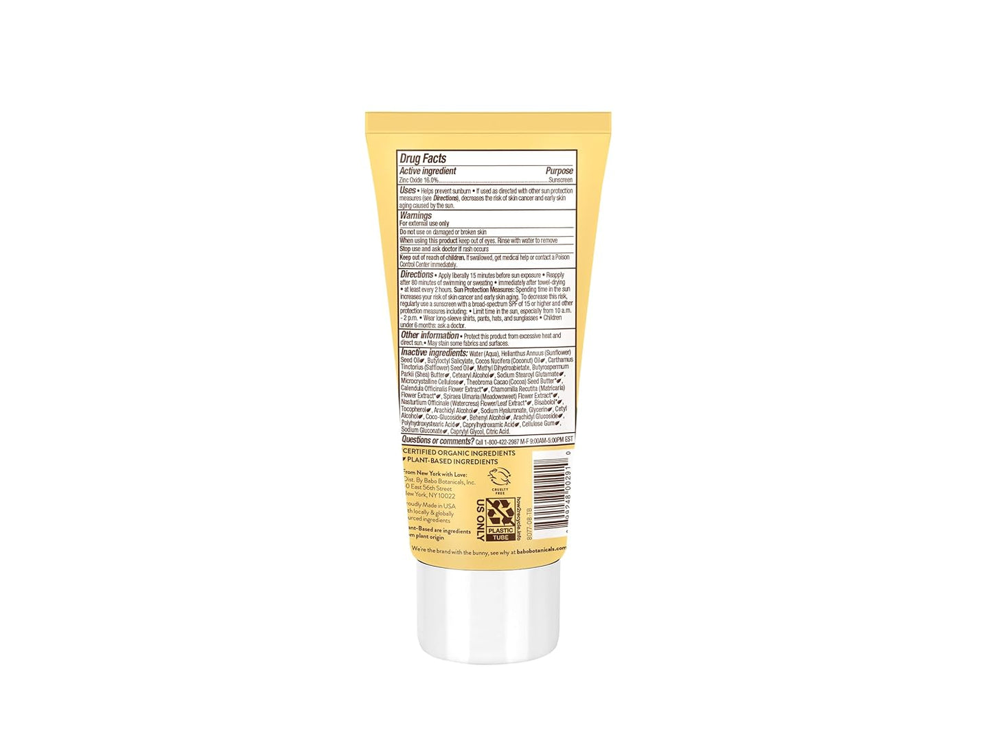 Babo Botanicals Sheer Zinc Mineral Sunscreen Lotion SPF 30 - Natural Zinc Oxide & Shea Butter - Water Resistant, Fragrance-Free - 1 or 2 Pack