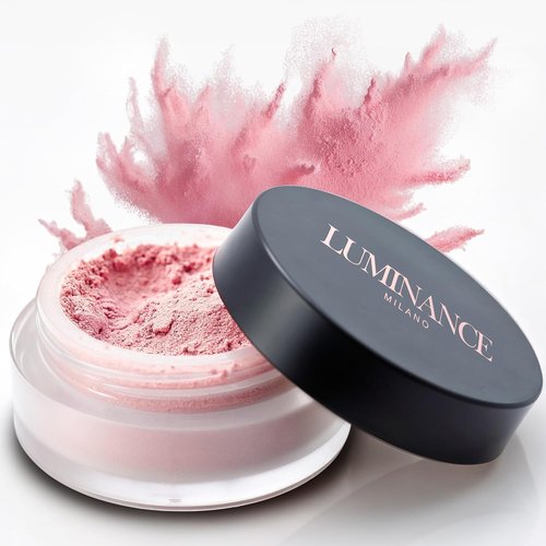 Luminance Milano Ultra Pink Setting Powder | Mineral Loose Makeup for Oil Control & Pore-Blurring