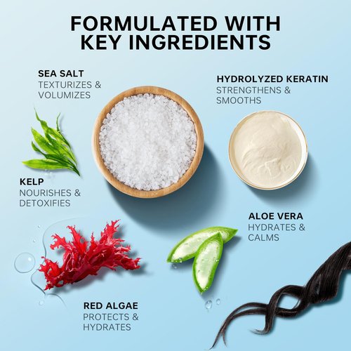 BOLI Sea Salt Spray - Texturizing Water for Volume & Light Hold - 8.12 FL.OZ for Curly & Fine Hair
