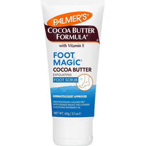 Palmer's Cocoa Butter Formula Foot Magic - Exfoliating Foot Scrub with Vitamin E for Dry Feet | 2.1 Ounce