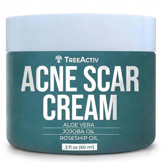 TreeActiv Acne Scar Cream - Dark Spot Remover & Stretch Mark Lotion | 2 fl oz for All Skin Types