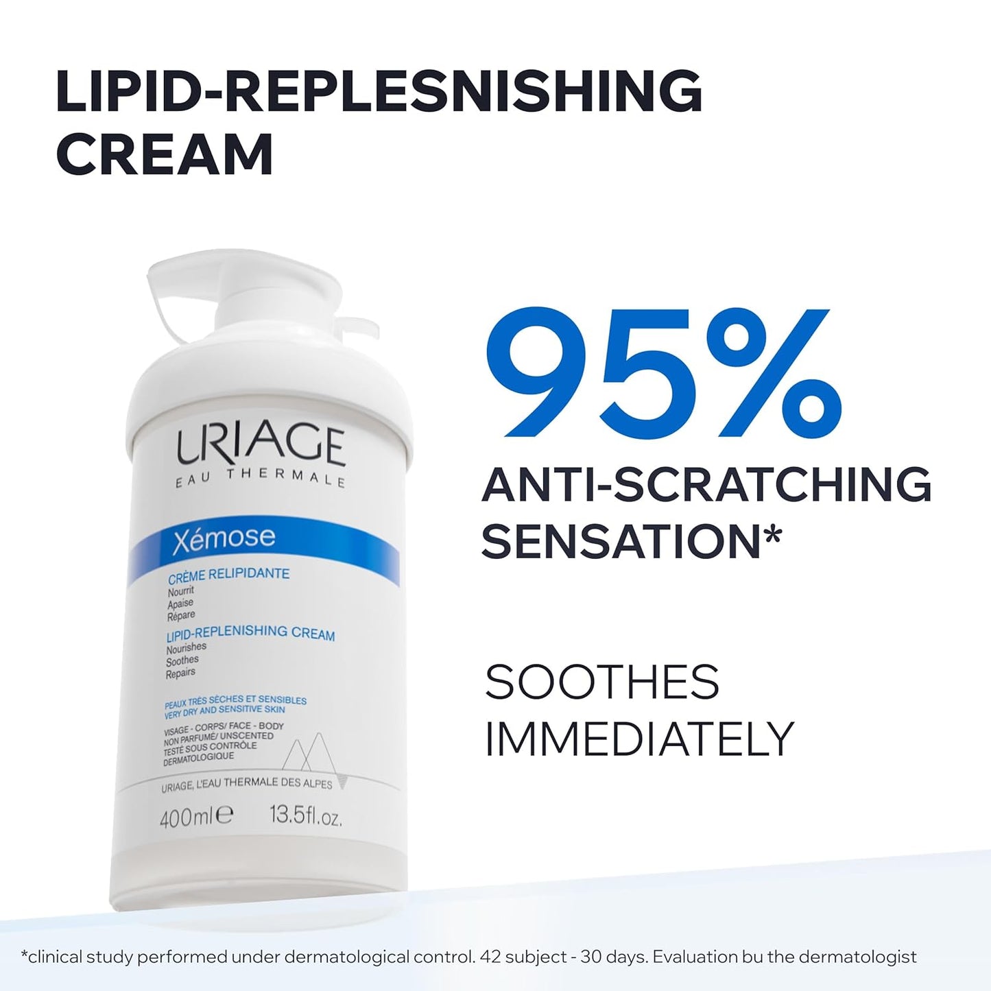 Uriage Xemose Body Cream - Lipid-Replenishing Formula for Dry Skin | Soothes Discomfort & Hydrates