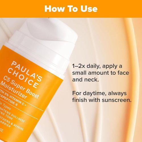 Paula's Choice BOOST C15 Super Booster - 15% Vitamin C Serum for Radiant Skin | C5 Moisturizer with 5% Vitamin C & Squalane