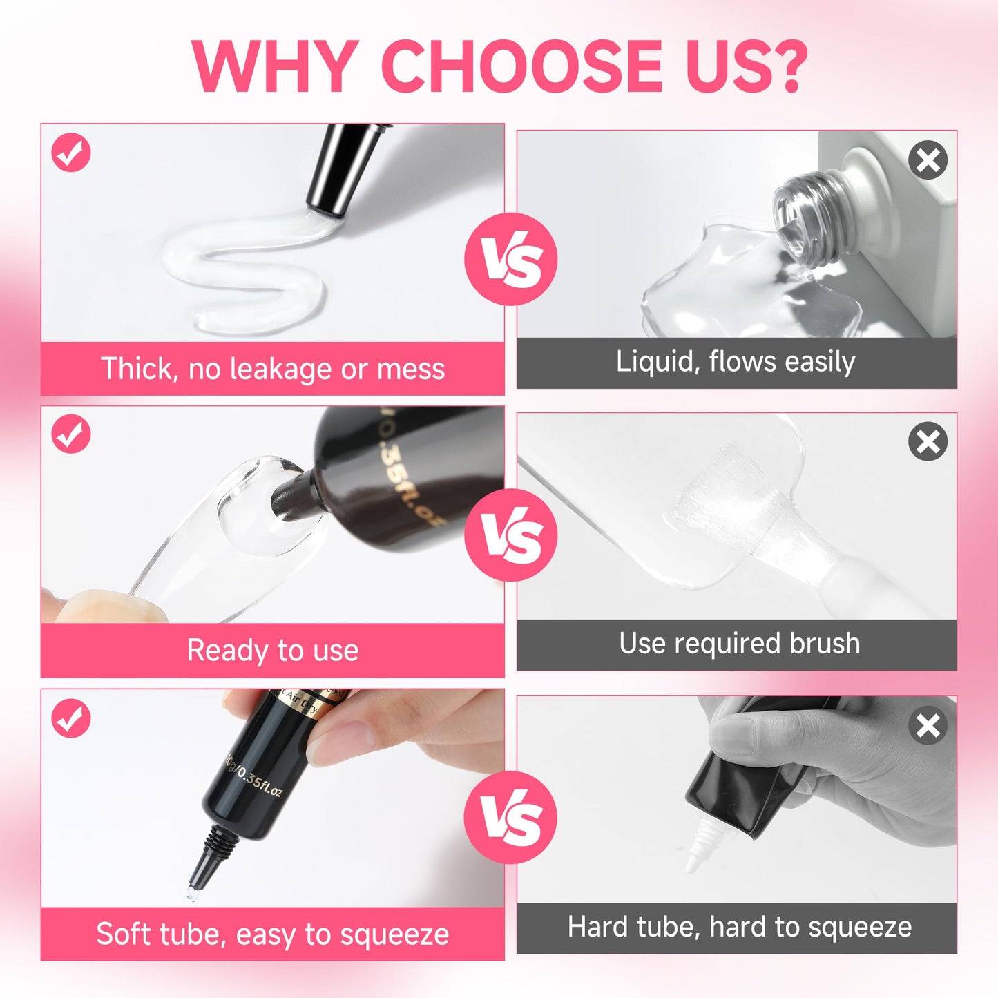 UNA GELLA Semi Solid Nail Glue for Press Ons Lamp-Free 10ml and Soak Off Gel Nail Glue Remover for False Acrylic Nails 12ml, Super Strong G lue Quick Removal Kit