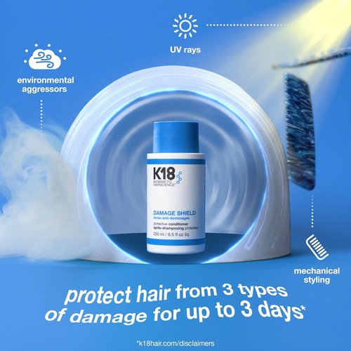 K18 Damage Shield Protective Conditioner, Protects Hair from Daily Damage, Improves Strength & Shine, 16 Fl Oz