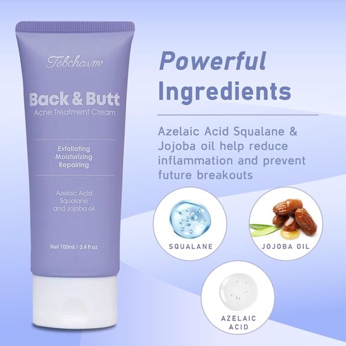 Regine Switzerland Butt Acne Clearing Treatment - Maximum Strength Body Cream for Back & Thighs | Foaming Cleanser for Men & Women