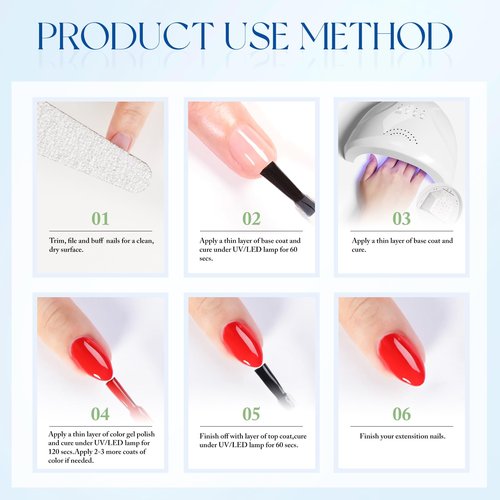 Double Rhythm 15ML Gel Polish Pure Sheer Same Color Same Bottle Soak Off Gel Polish Art Manicure Salon DIY at Home for Women (Dark Blue-A1335)