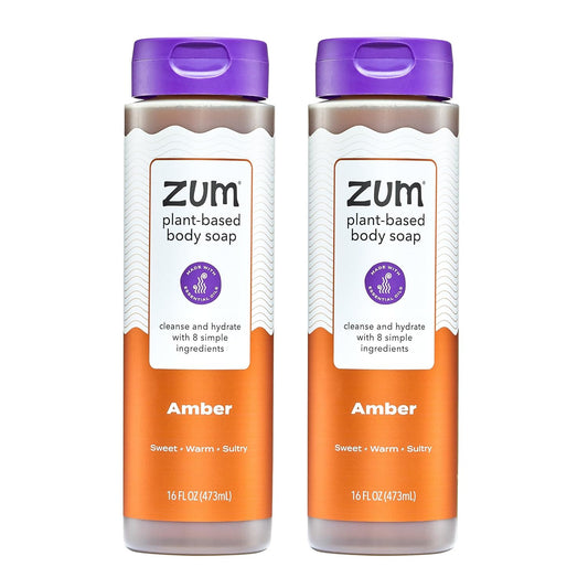 Zum Body Soap - Amber Scent - Nourishing Formula | 16 fl oz (2 Pack)