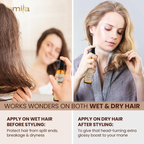 Damila Repair & Shine Serum - Split End Repair & Frizz Control for Stunning Hair Shine | 4.1 Fl Oz